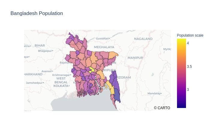 Choropleth Bangladesh Map screenshot