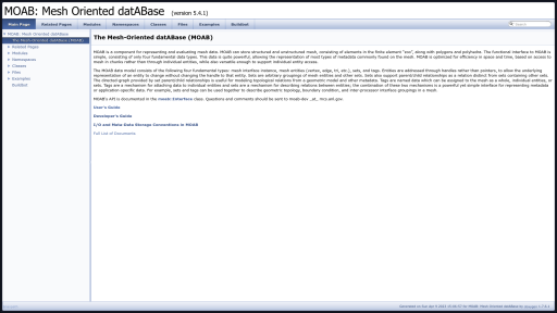Mesh-Oriented datABase (MOAB) screenshot